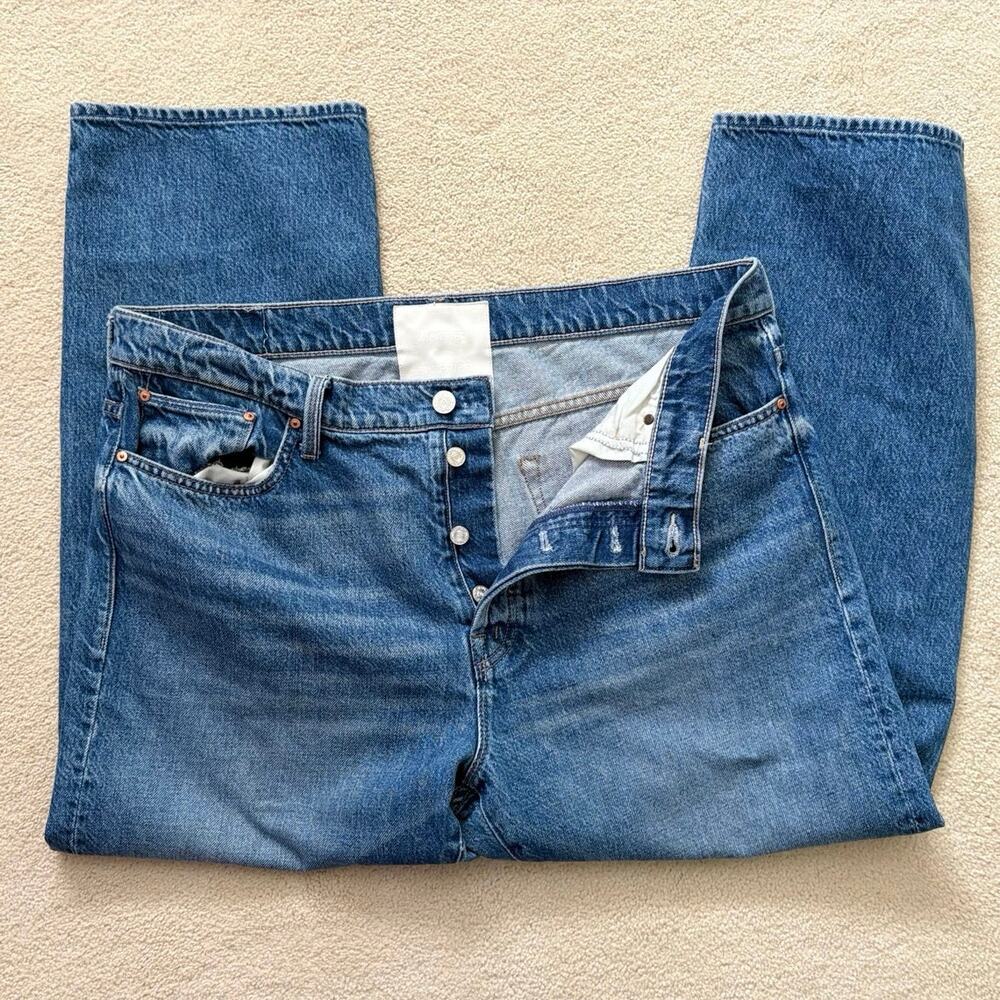 MOTHER The Ditcher Crop Hit The Ground Running Straight Leg Relaxed Fit Size 32 - Picture 4 of 8